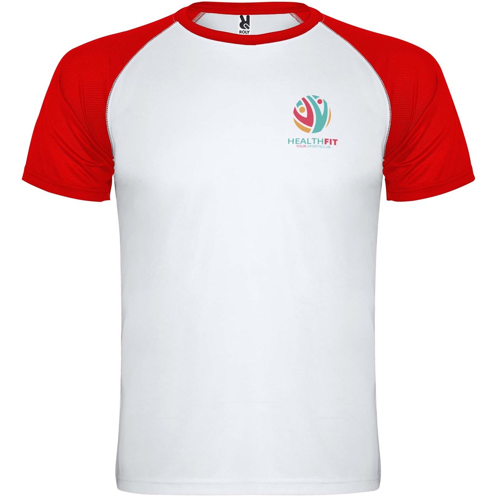 Indianapolis T-Shirt Unisex aus recyceltem Material weiss, rot