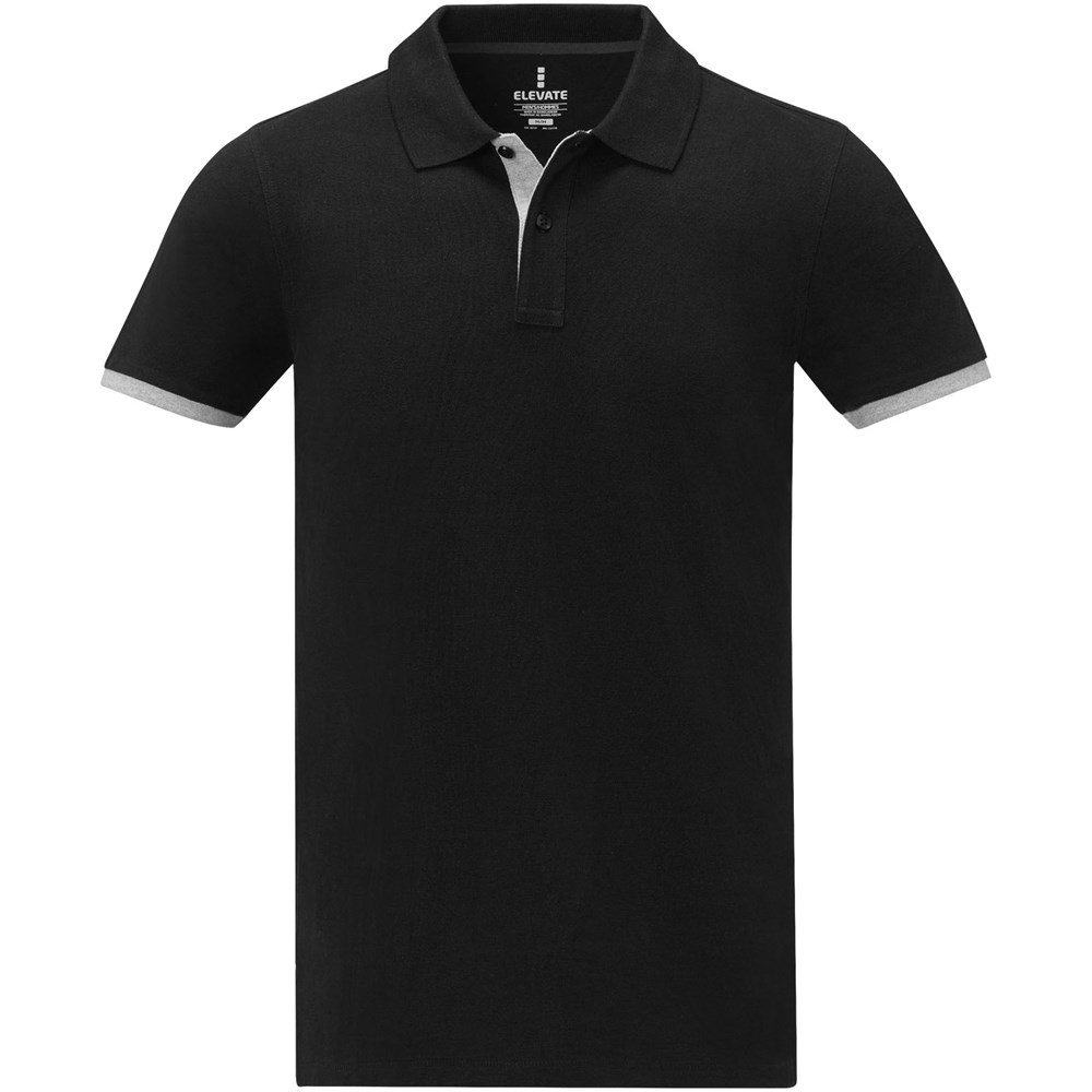 Morgan Polo für Herren, zweifarbig schwarz