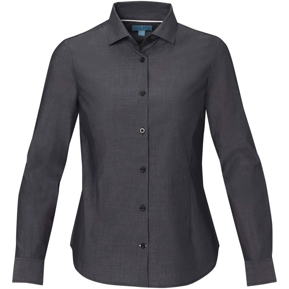 Cuprite Langarm Shirt aus Bio-Baumwolle für Damen schwarz
