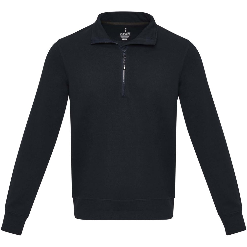 Tin Aware™ Pullover mit Half-Zip Reissverschluss aus recyceltem Material Unisex navy