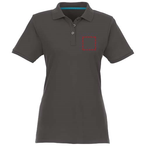 Beryl Poloshirt aus Bio-Recyclingmaterial für Damen storm grey