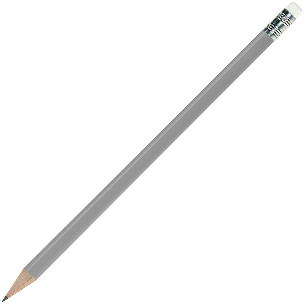 Bleistift rund, lackiert, mit Radierer