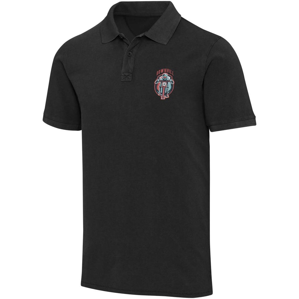 Calgary Poloshirt für Herren im Washed Look, 200 g/m2 schwarz