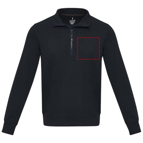 Tin Aware™ Pullover mit Half-Zip Reissverschluss aus recyceltem Material Unisex navy