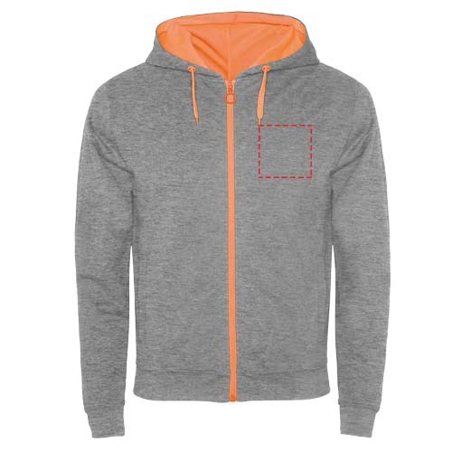 Fuji Kaputzensweatjacke Unisex heather grau