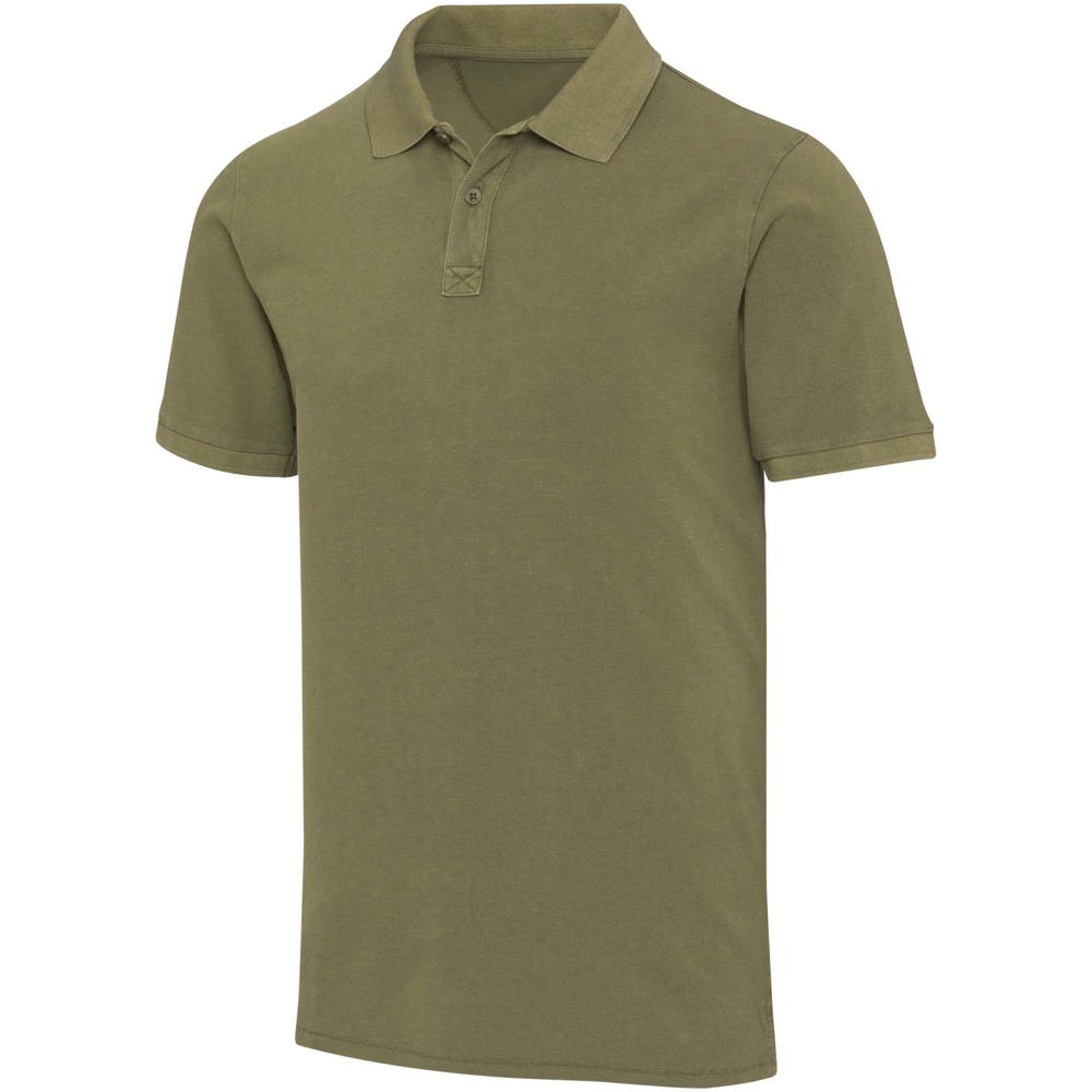 Calgary Poloshirt für Herren im Washed Look, 200 g/m2 waldgrün