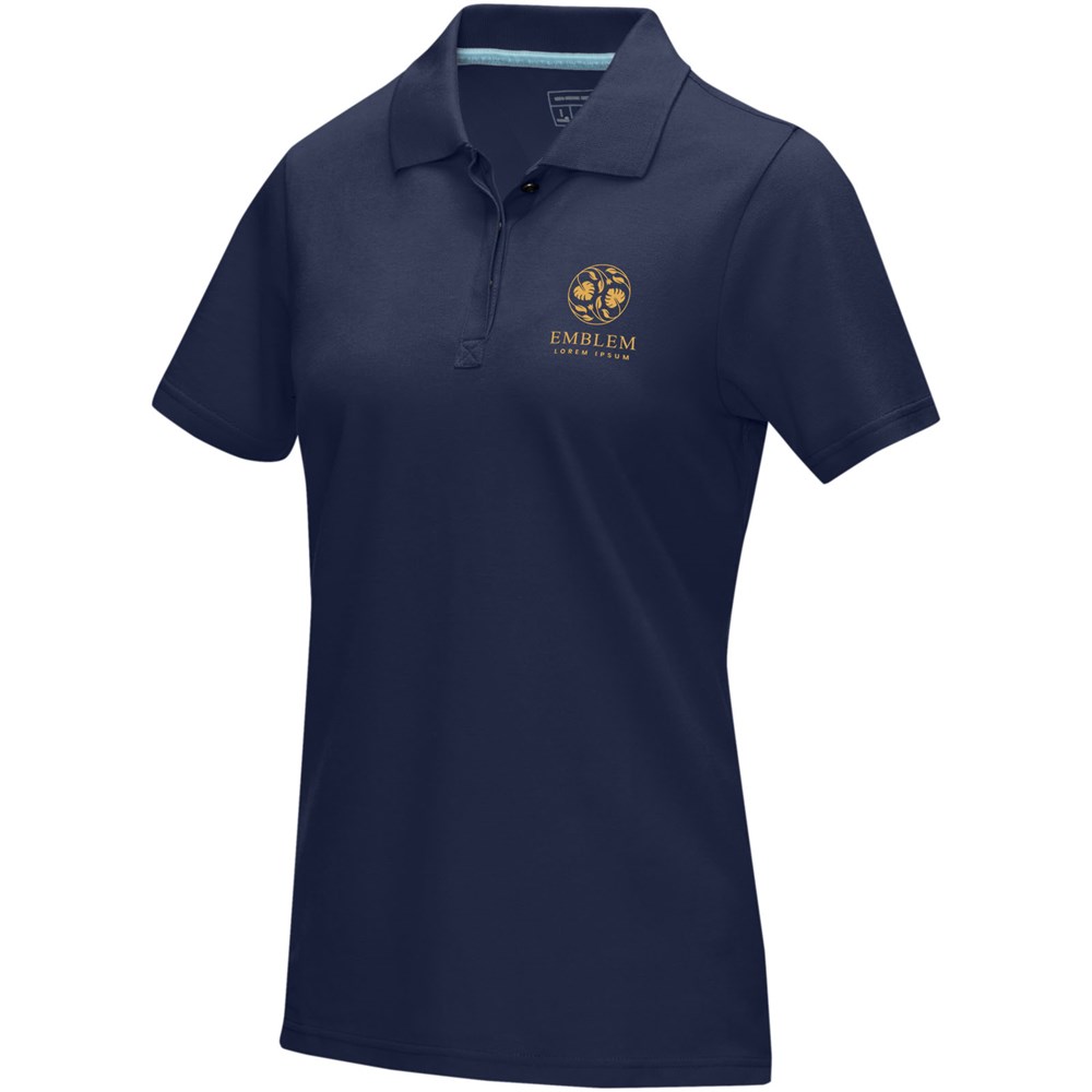 Graphite Poloshirt aus Bio-Baumwolle für Damen navy