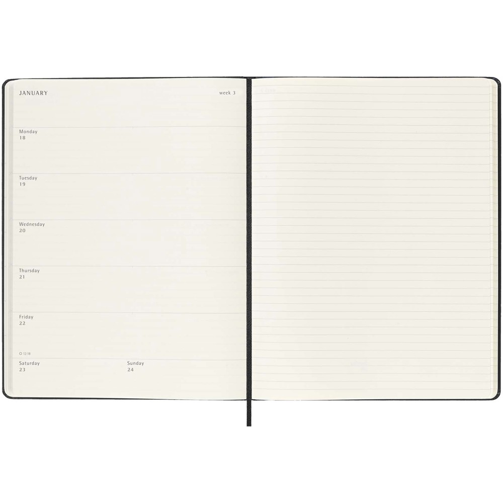 Moleskine Hardcover 12 Monate Wochenkalender XL