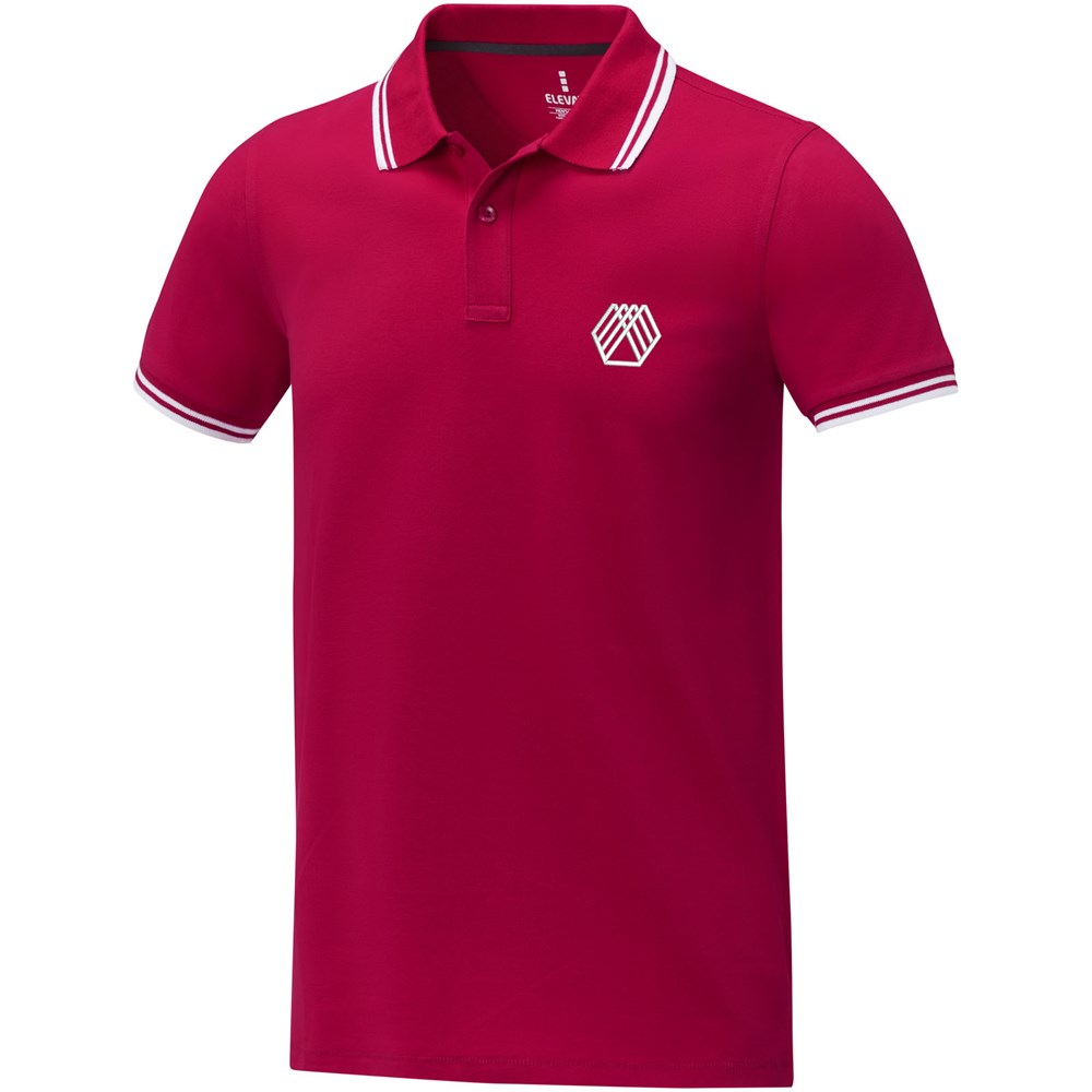 Amarago Polo mit abgesetztem Rand für Herren rot