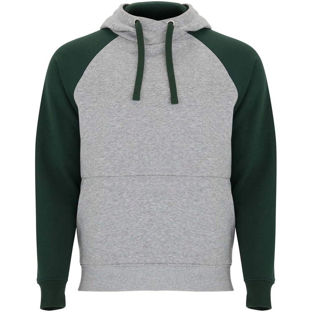 Badet zweifarbiger Kapuzenpullover für Kinder heather grau, dunkelgrün