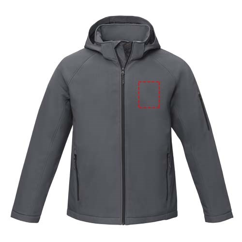 Notus wattierte Softshell Herrenjacke storm grey