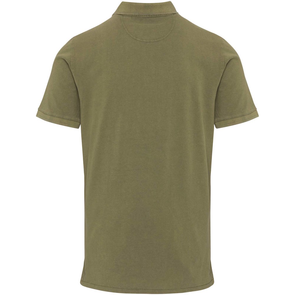 Calgary Poloshirt für Herren im Washed Look, 200 g/m2 waldgrün