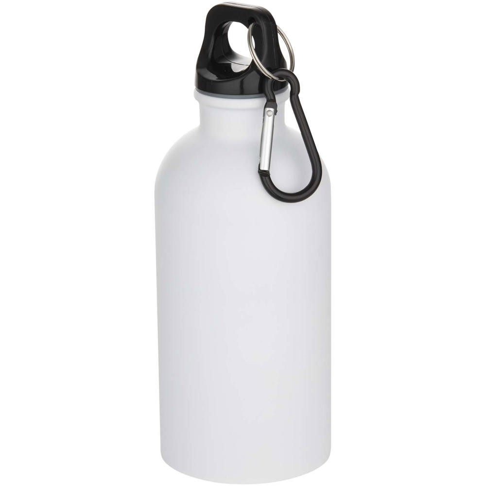 Oregon 400 ml matte RCS-zertifizierte einwandige Trinkflasche aus recyceltem Edelstahl mit Karabiner