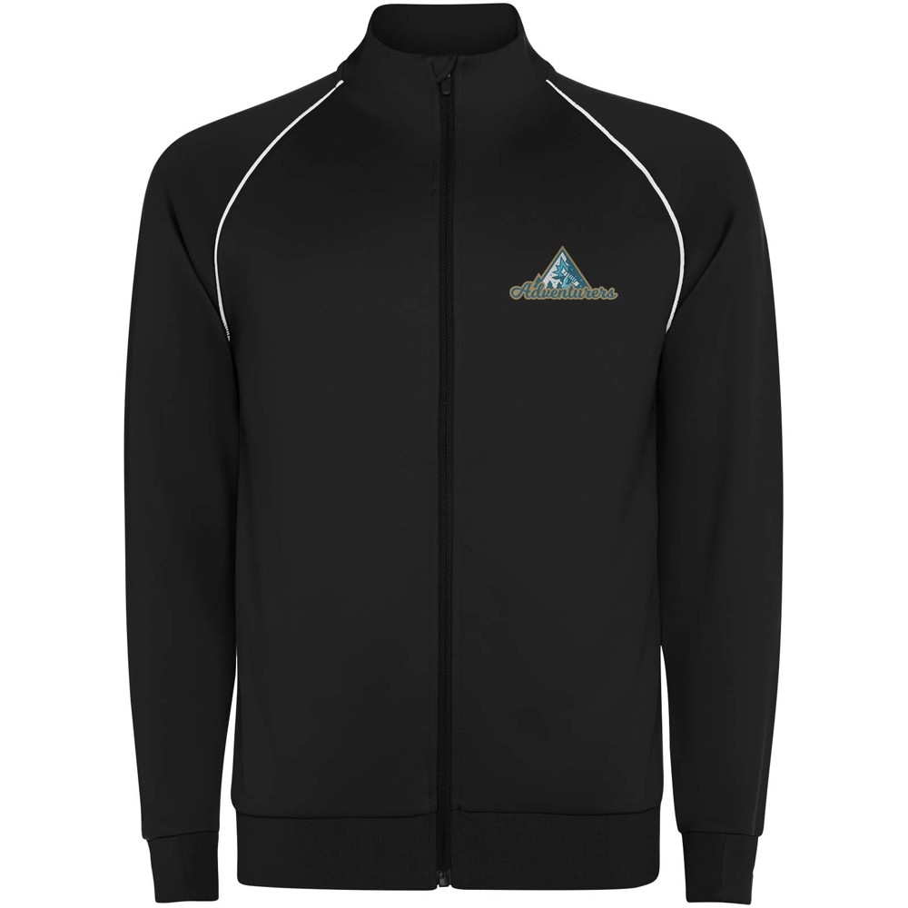 Valier Herren Sweatshirt mit durchgehendem Reissverschluss schwarz