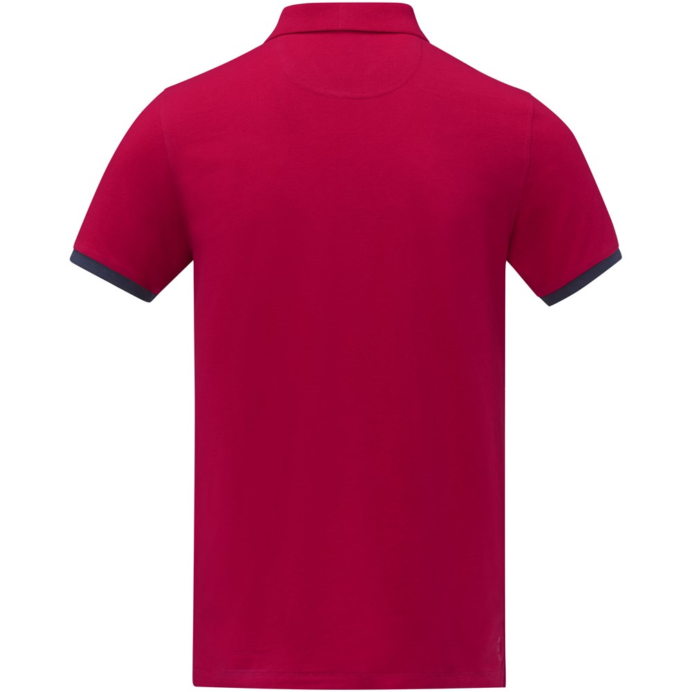 Morgan Polo für Herren, zweifarbig rot