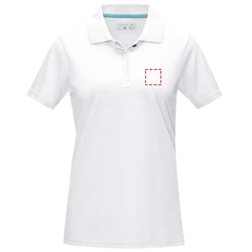 Graphite Poloshirt aus Bio-Baumwolle für Damen weiss