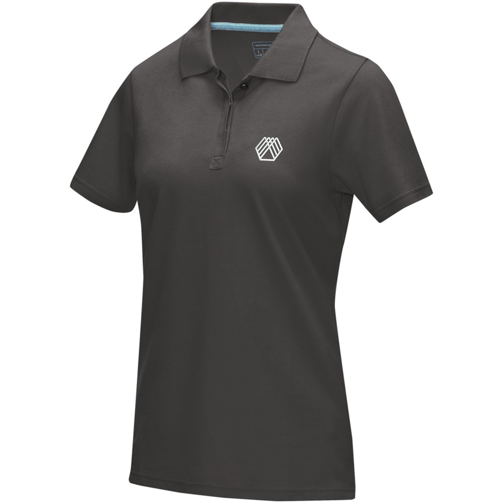 Graphite Poloshirt aus Bio-Baumwolle für Damen storm grey