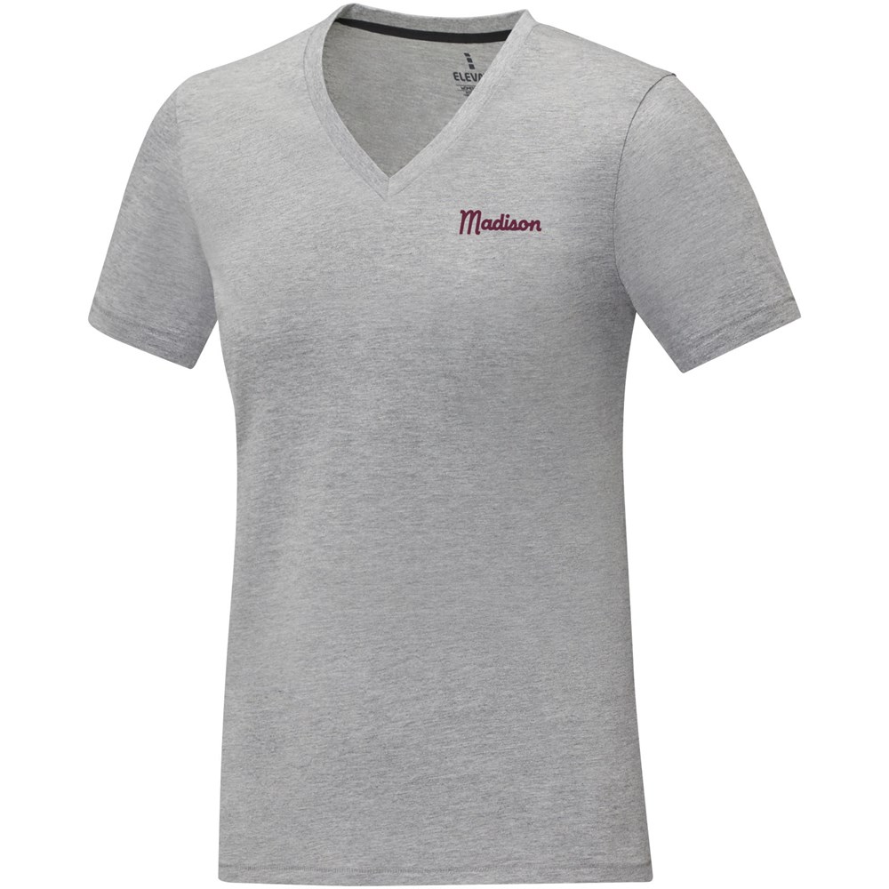 Somoto T-Shirt mit V-Ausschnitt für Damen heather grau