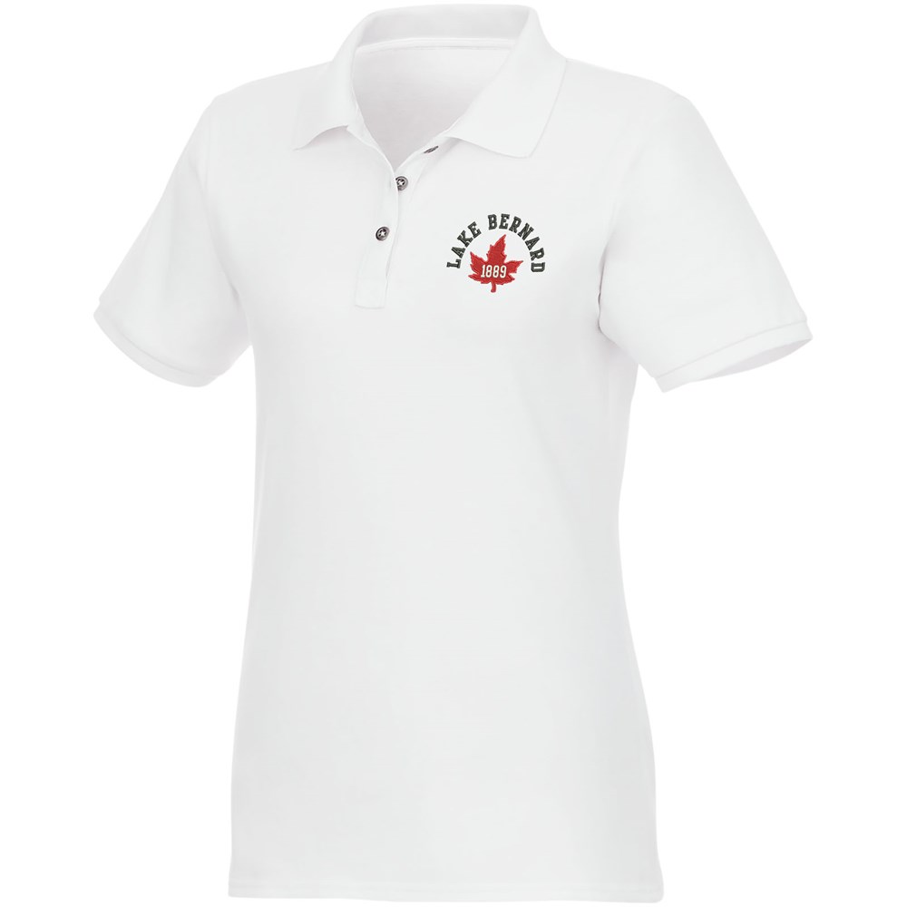 Beryl Poloshirt aus Bio-Recyclingmaterial für Damen weiss