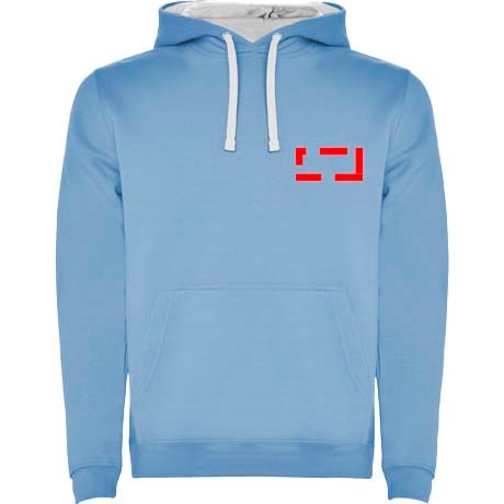 Urban Kapuzenpullover für Kinder himmelblau, weiss