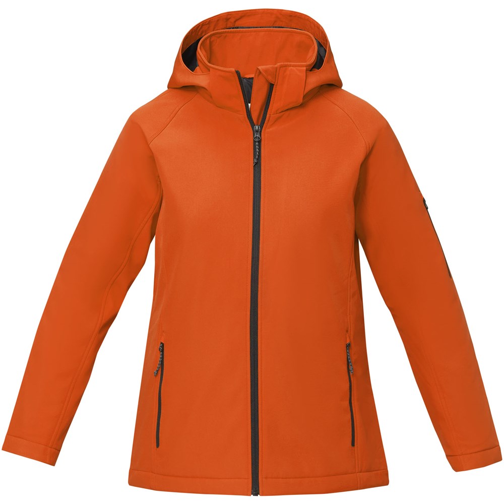 Notus wattierte Softshell Damenjacke orange