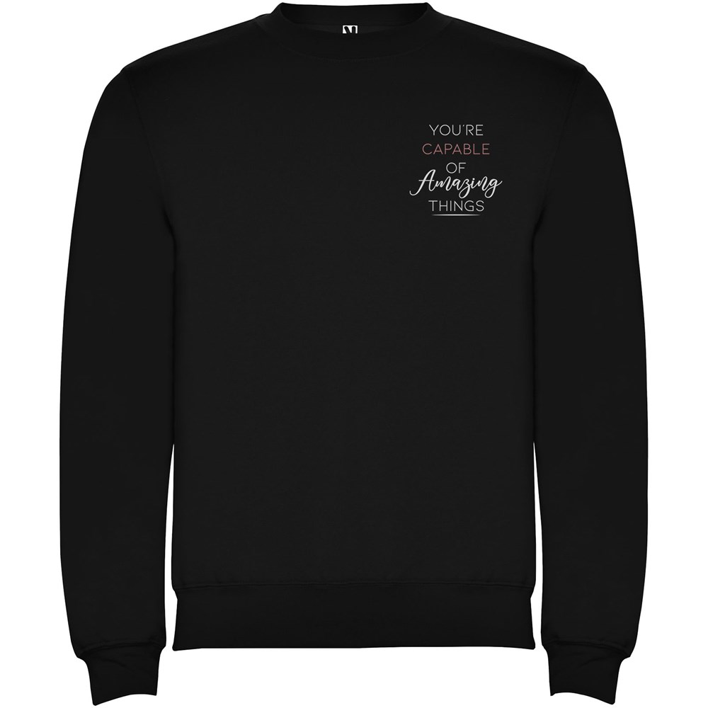 Clasica Sweatshirt mit Rundhalsausschnitt Unisex schwarz