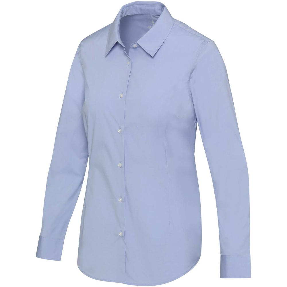 Carnelian Popeline Bluse hellblau