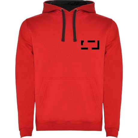 Urban Kapuzenpullover für Kinder rot, schwarz