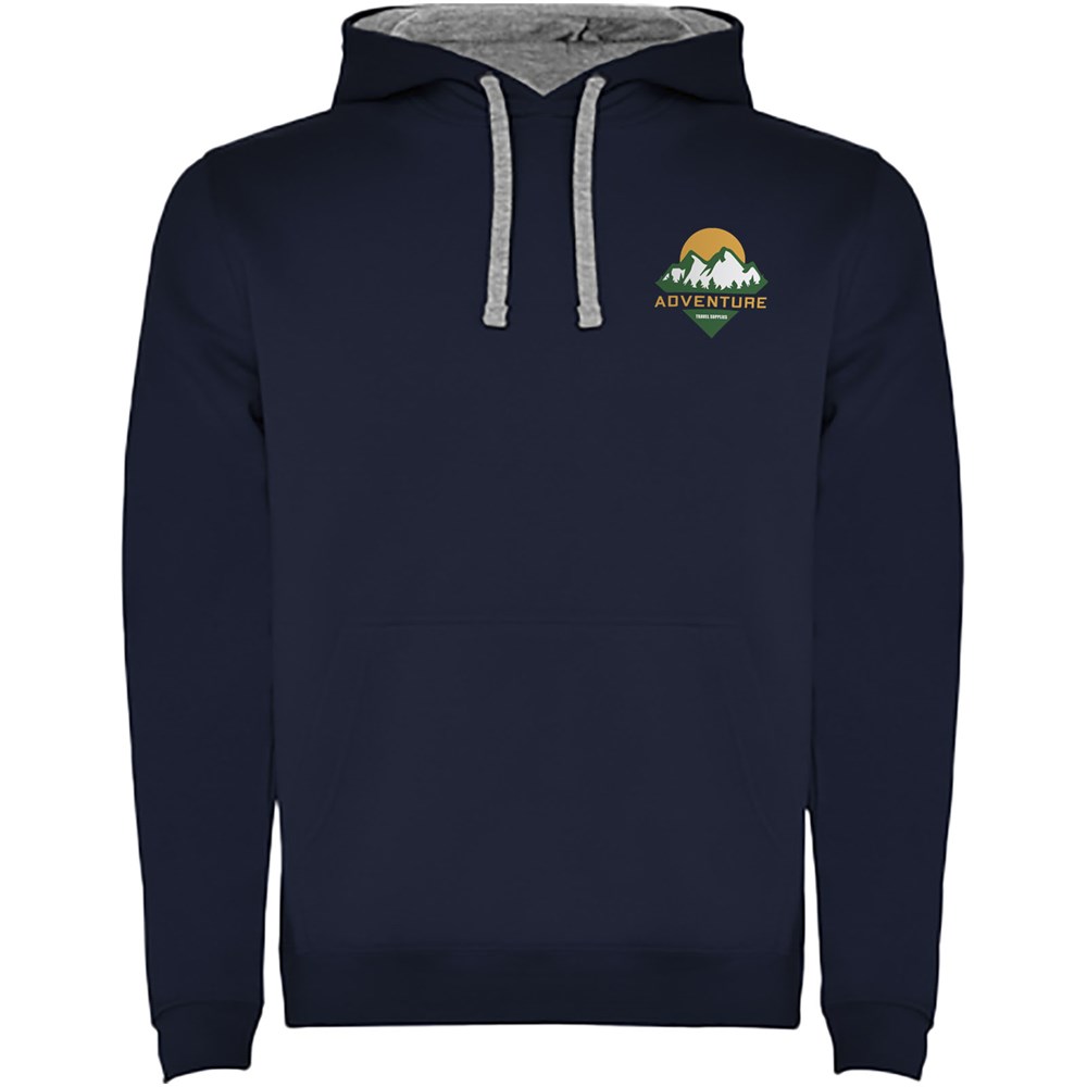 Urban Kapuzenpullover für Herren Navy Blue, Marl Grey