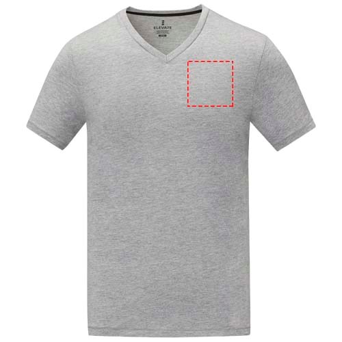 Somoto T-Shirt mit V-Ausschnitt für Herren heather grau