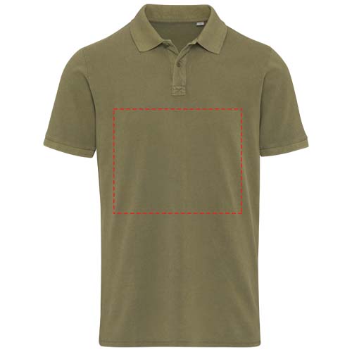 Calgary Poloshirt für Herren im Washed Look, 200 g/m2 waldgrün