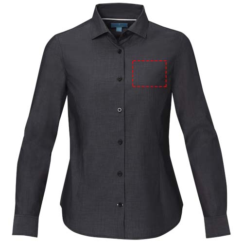 Cuprite Langarm Shirt aus Bio-Baumwolle für Damen schwarz