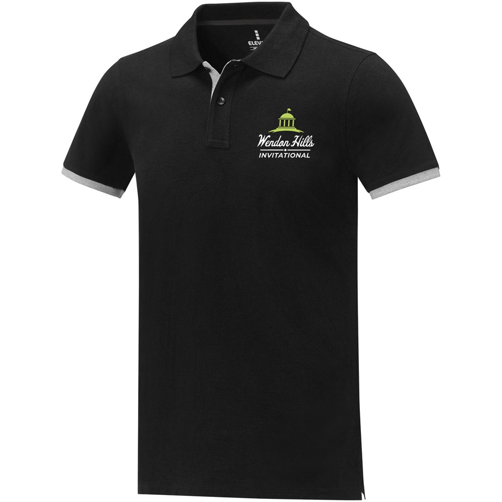 Morgan Polo für Herren, zweifarbig schwarz