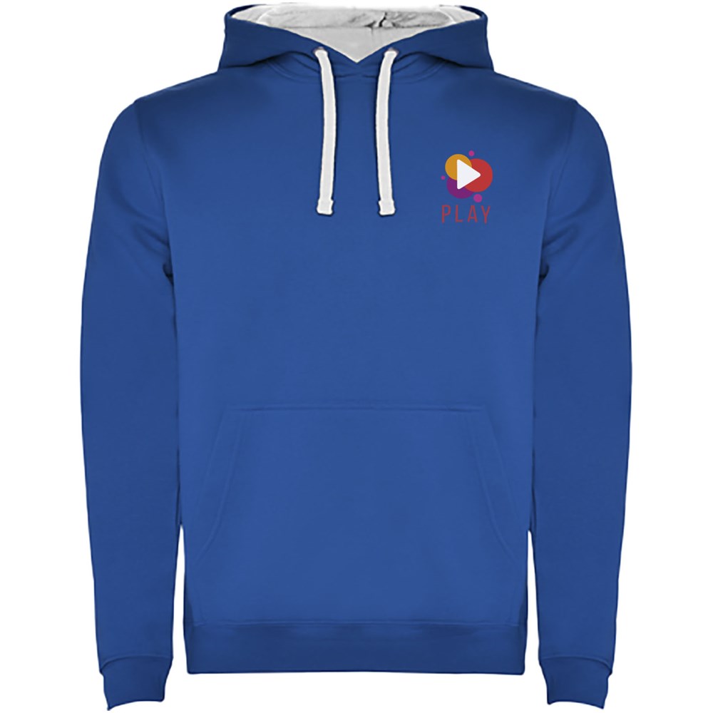 Urban Kapuzenpullover für Herren royalblau, weiss