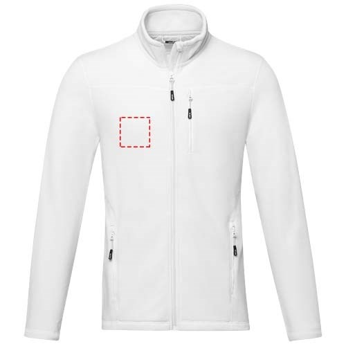 Amber GRS recycelte Fleecejacke für Herren weiss