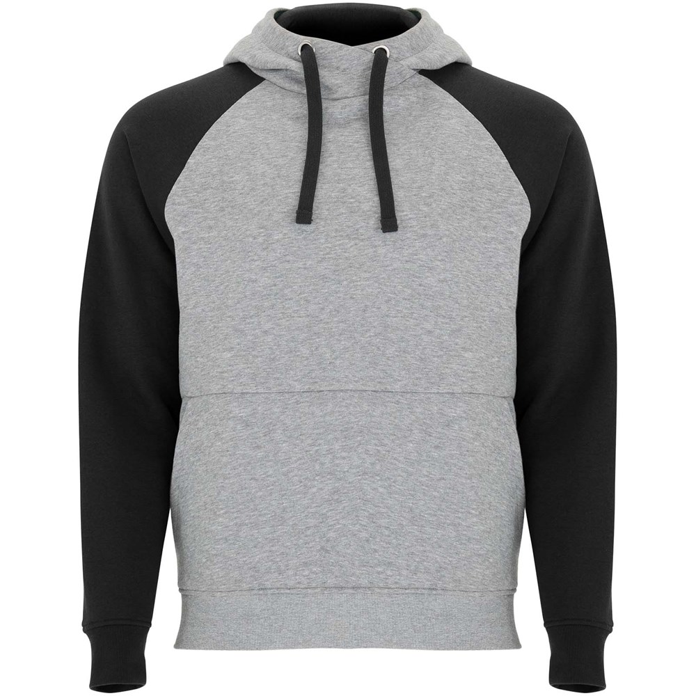 Badet zweifarbiger Kapuzenpullover für Kinder heather grau, schwarz