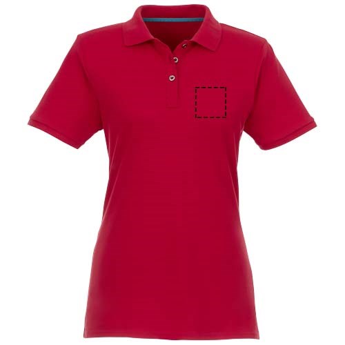 Beryl Poloshirt aus Bio-Recyclingmaterial für Damen rot