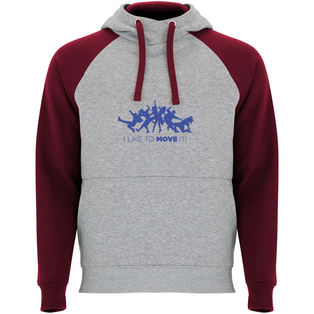 Badet zweifarbiger Kapuzenpullover für Kinder heather grau, Garnet