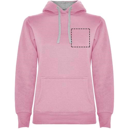 Urban Kapuzenpullover für Damen hellrosa, Marl Grey