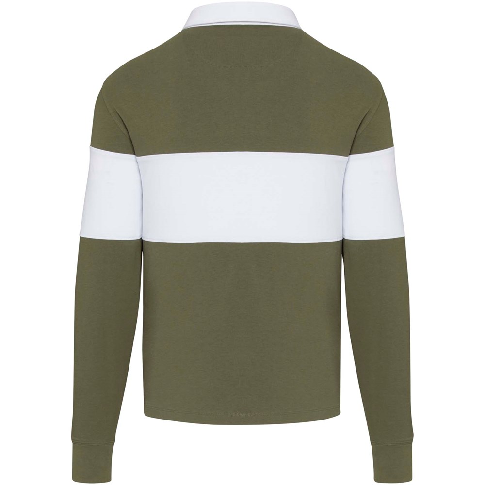 Clyde Rugby Polo Sweatshirt Unisex grün, weiss