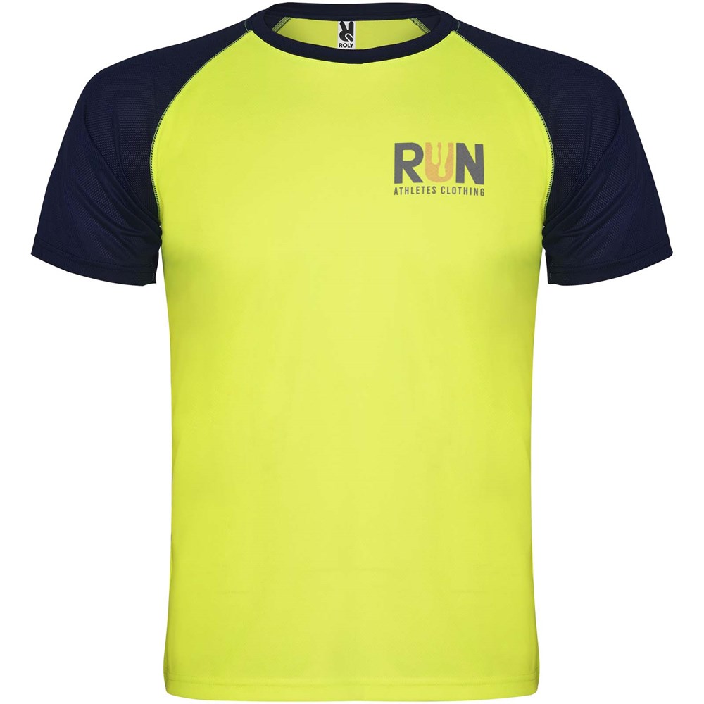 Indianapolis Sport T-Shirt für Kinder Fluor Yellow, Navy Blue