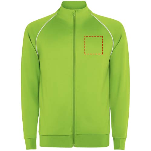 Valier Herren Sweatshirt mit durchgehendem Reissverschluss fluorgrün