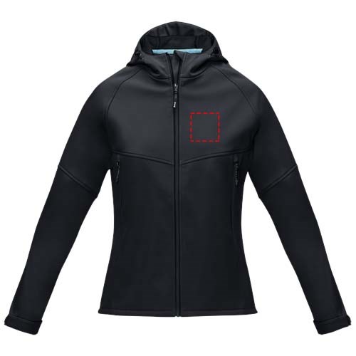Coltan Softshelljacke aus recyceltem Material für Damen schwarz