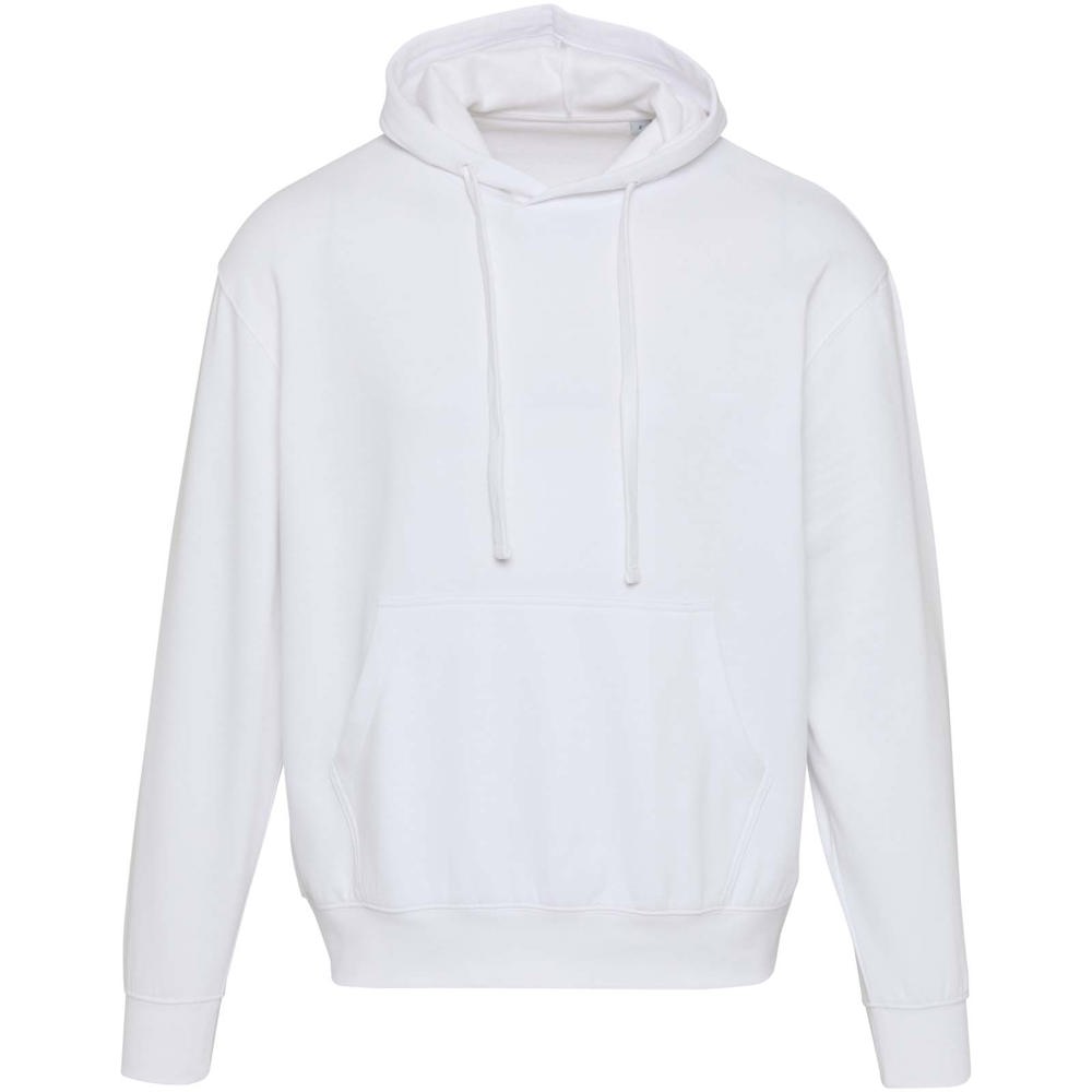 Boris Oversize Kapuzenpullover aus recycelter 280 g/m2 Bio Baumwolle (OCS), unisex weiss