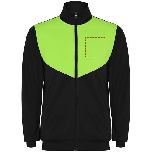 Evans Trainingsanzug Unisex schwarz, limone