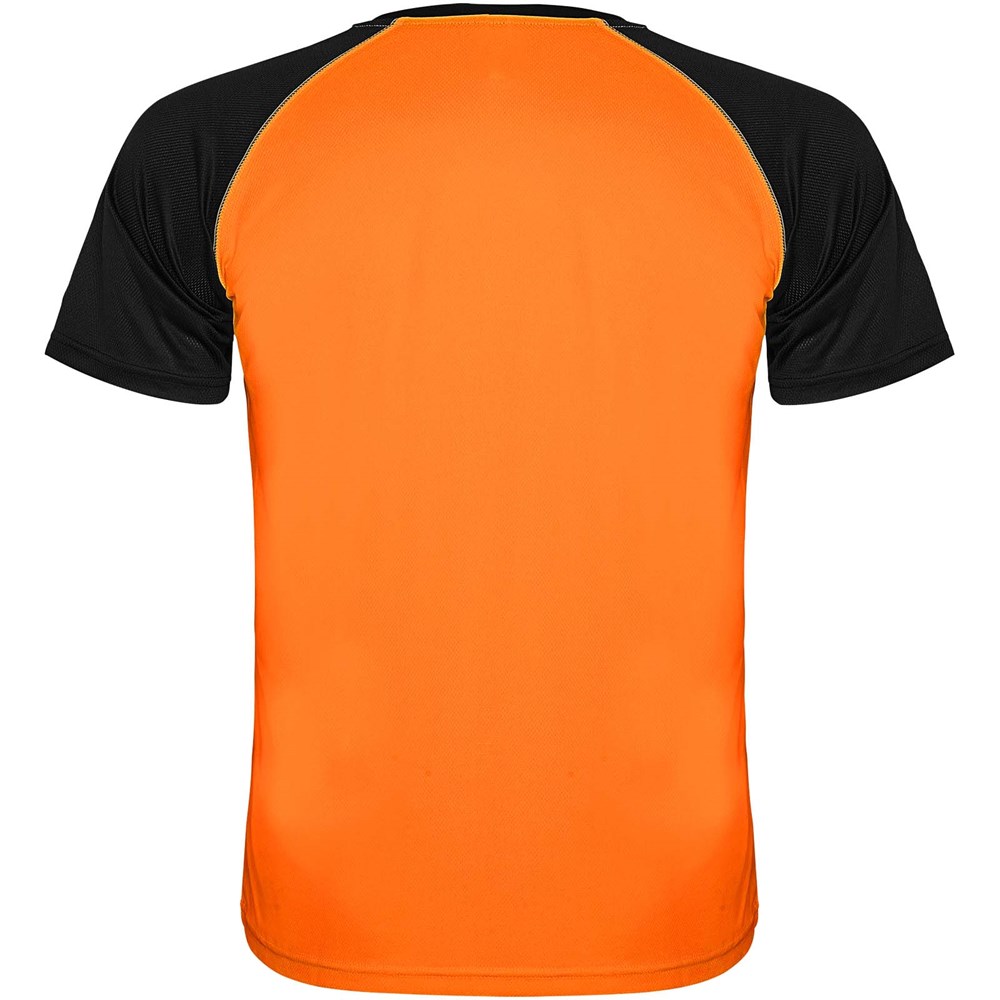 Indianapolis Sport T-Shirt für Kinder Fluor Orange, schwarz