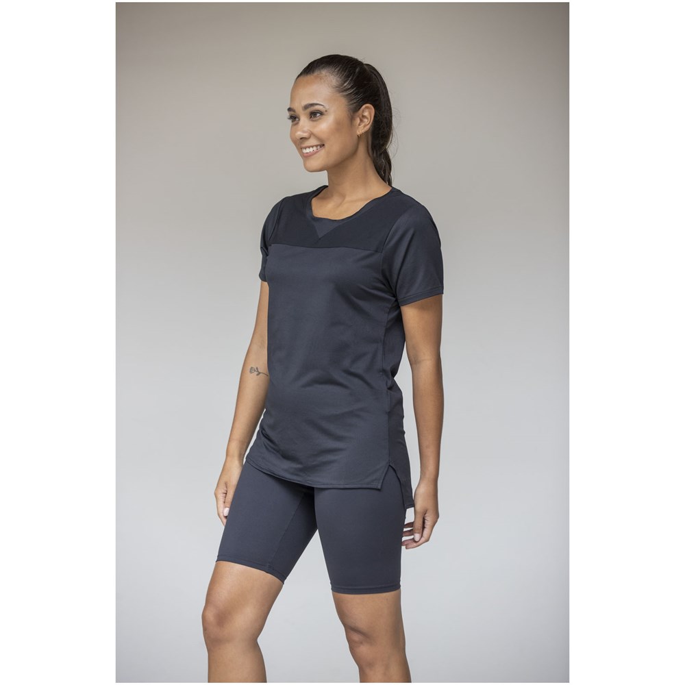 Borax Cool Fit T-Shirt aus recyceltem GRS Material für Damen schwarz