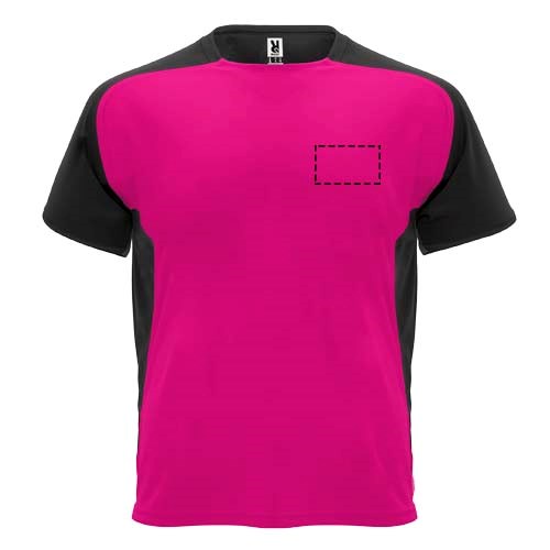 Bugatti T-Shirt Unisex aus recyceltem Material fuchsia, schwarz