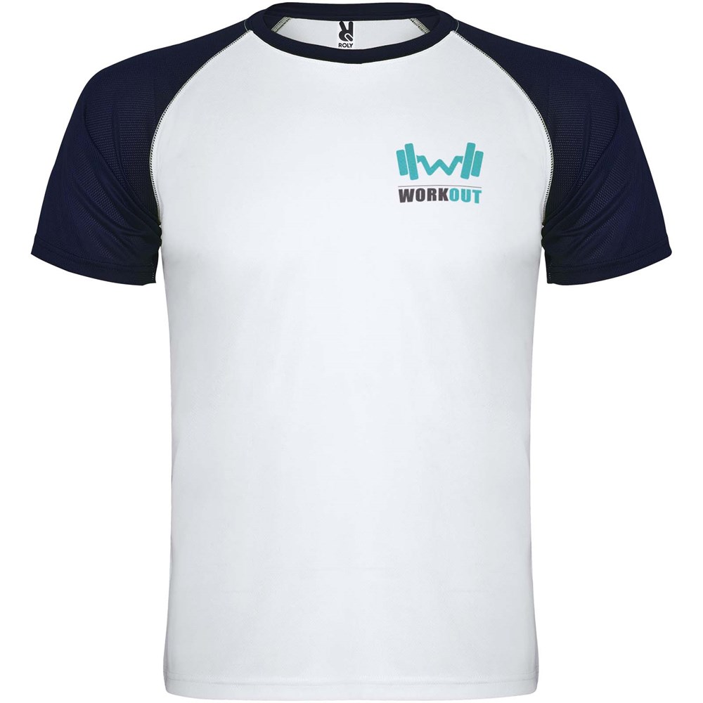 Indianapolis T-Shirt Unisex aus recyceltem Material weiss, Navy Blue