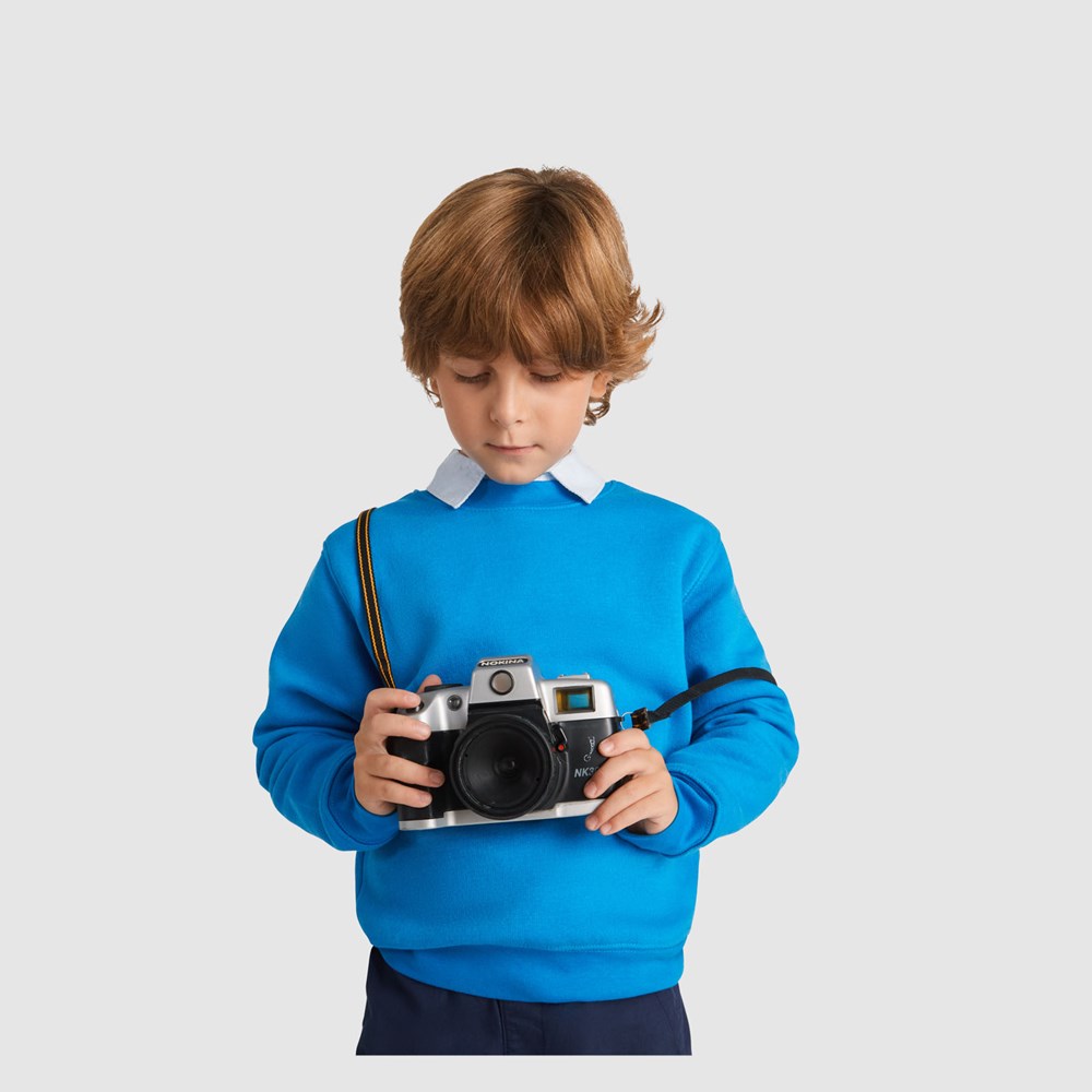 Clasica Sweatshirt mit Rundhalsausschnitt für Kinder schwarz
